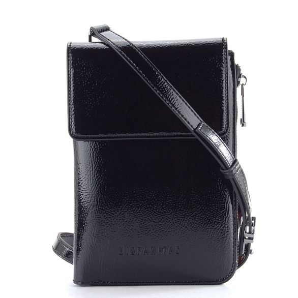 Hispanitas malá crossbody kabelka lakovaná Black BI243529