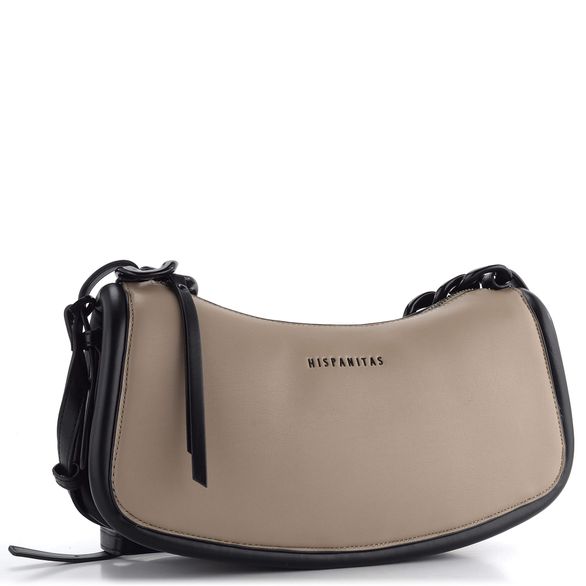 Hispanitas crossbody kabelka s řetízkovým uchem Taupe/Black BI232936