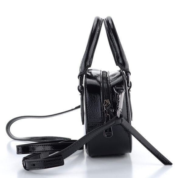 Hispanitas lakovaná crossbody kabelka Black BI243538